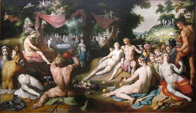 cornelis cornelisz The wedding of Peleus and Thetis Norge oil painting art